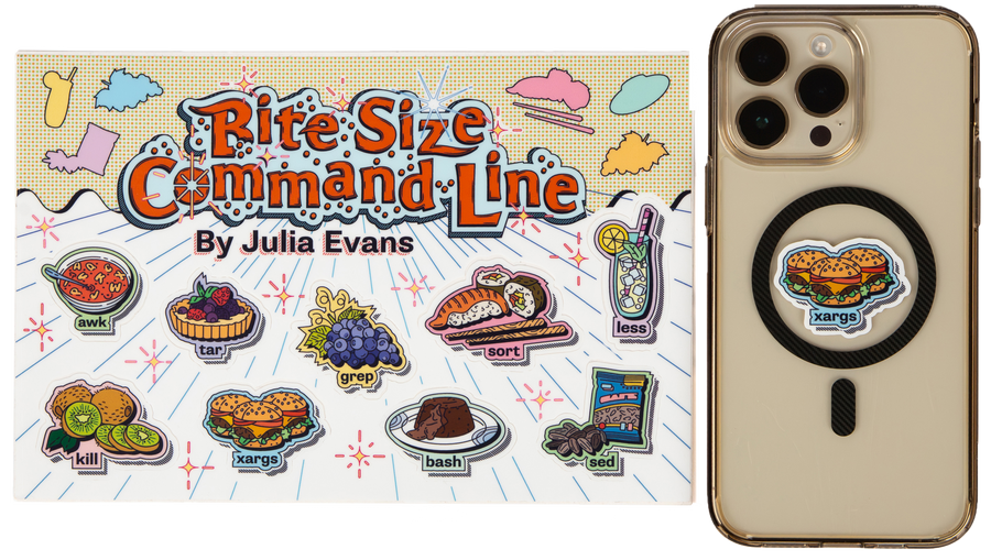 command line sticker sheet – Wizard Zines